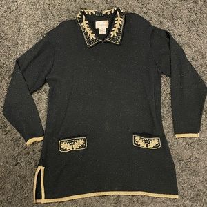 Vintage Jocelyn Smith Embellished Bedazzled Sweater, Size Women’s Large